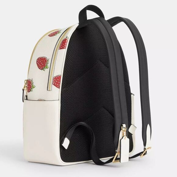 ❤️ Coach Court Backpack With Strawberry Print - Picture 2 of 11